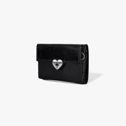 HEARTY TRIPLE WALLET (BLACK)