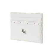 THREE TIMES - Classic stud card holder (Ivory)