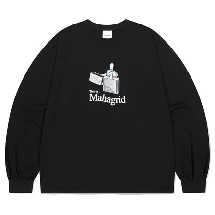 mahagrid - IT'S TIME TO LS TEE (BLACK)