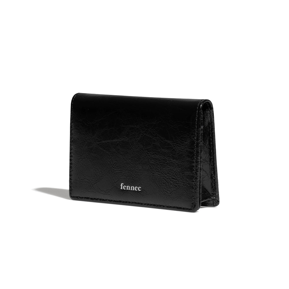 CRINKLE NAME POCKET (BLACK)