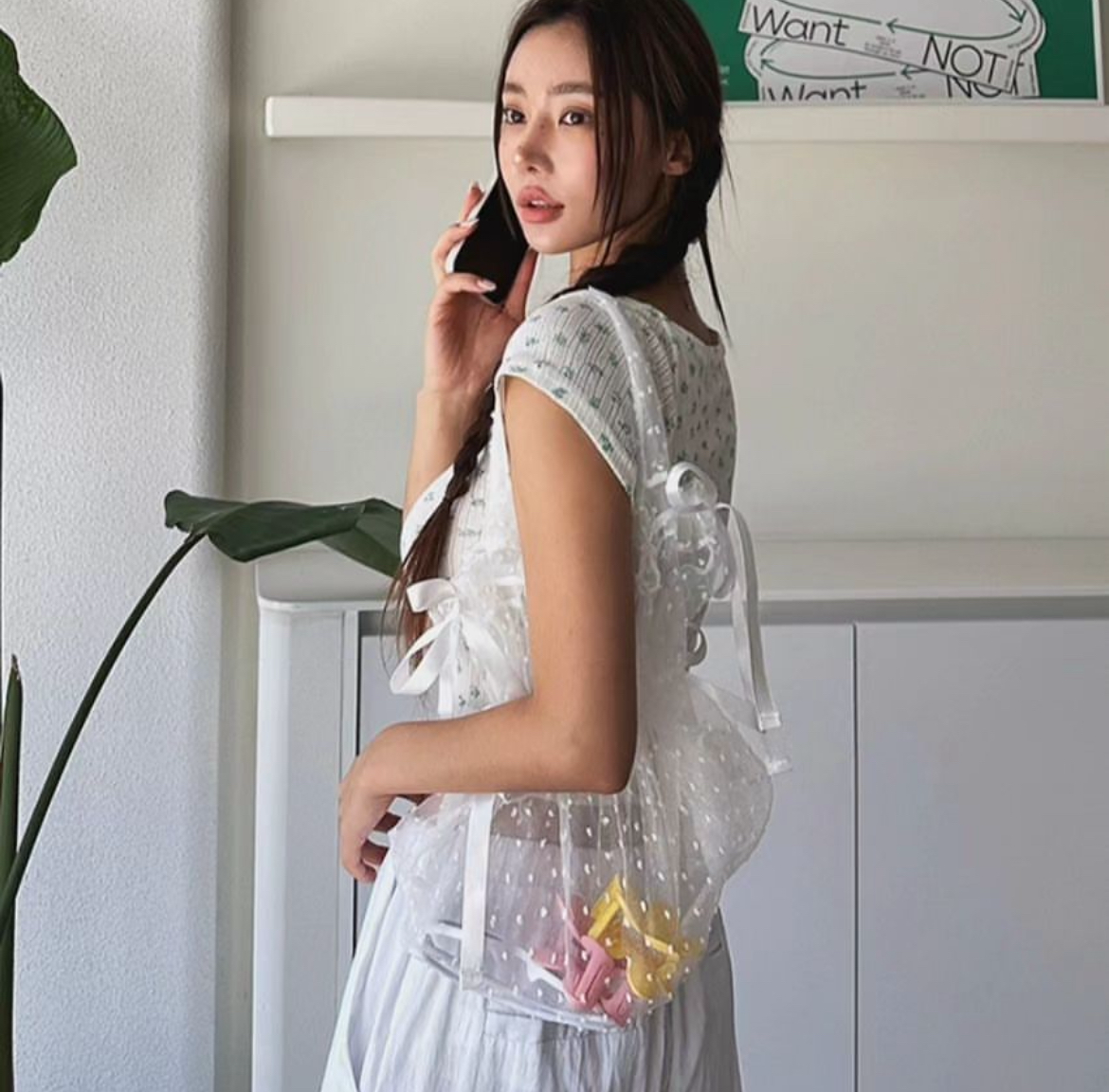 KR RIBBON MINI BAG (3 COLORS)