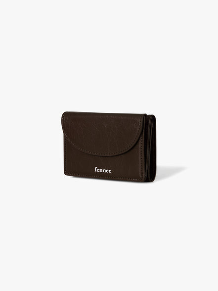 CRINKLE HALFMOON MINI WALLET (ESPRESSO)