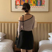 KR DOT OFF SHOULDER TOP (4 COLORS)