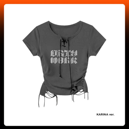(現貨) aespa dirty work tshirt (GREY)