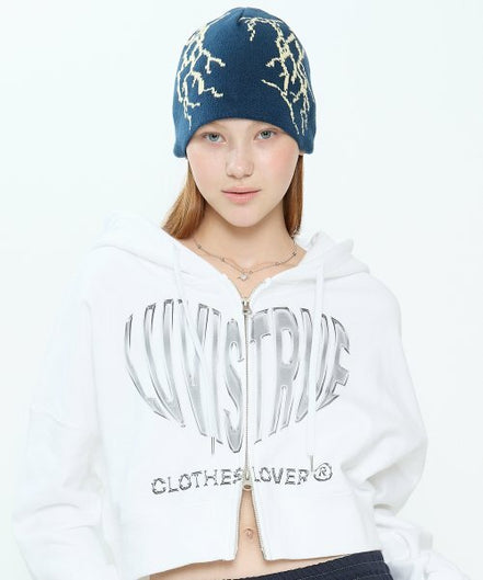 LUVISTRUE - VL 2-WAY CROP HOOD ZIP UP (WHITE)