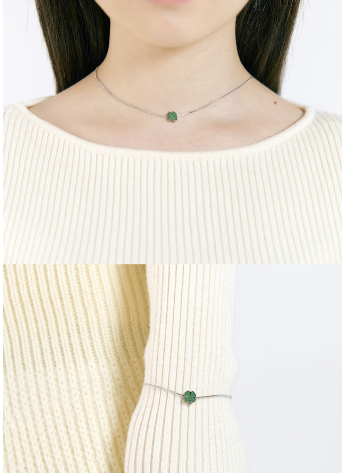 Almost Blue - LUCKY CLOVER NECKLACE / BRACELET