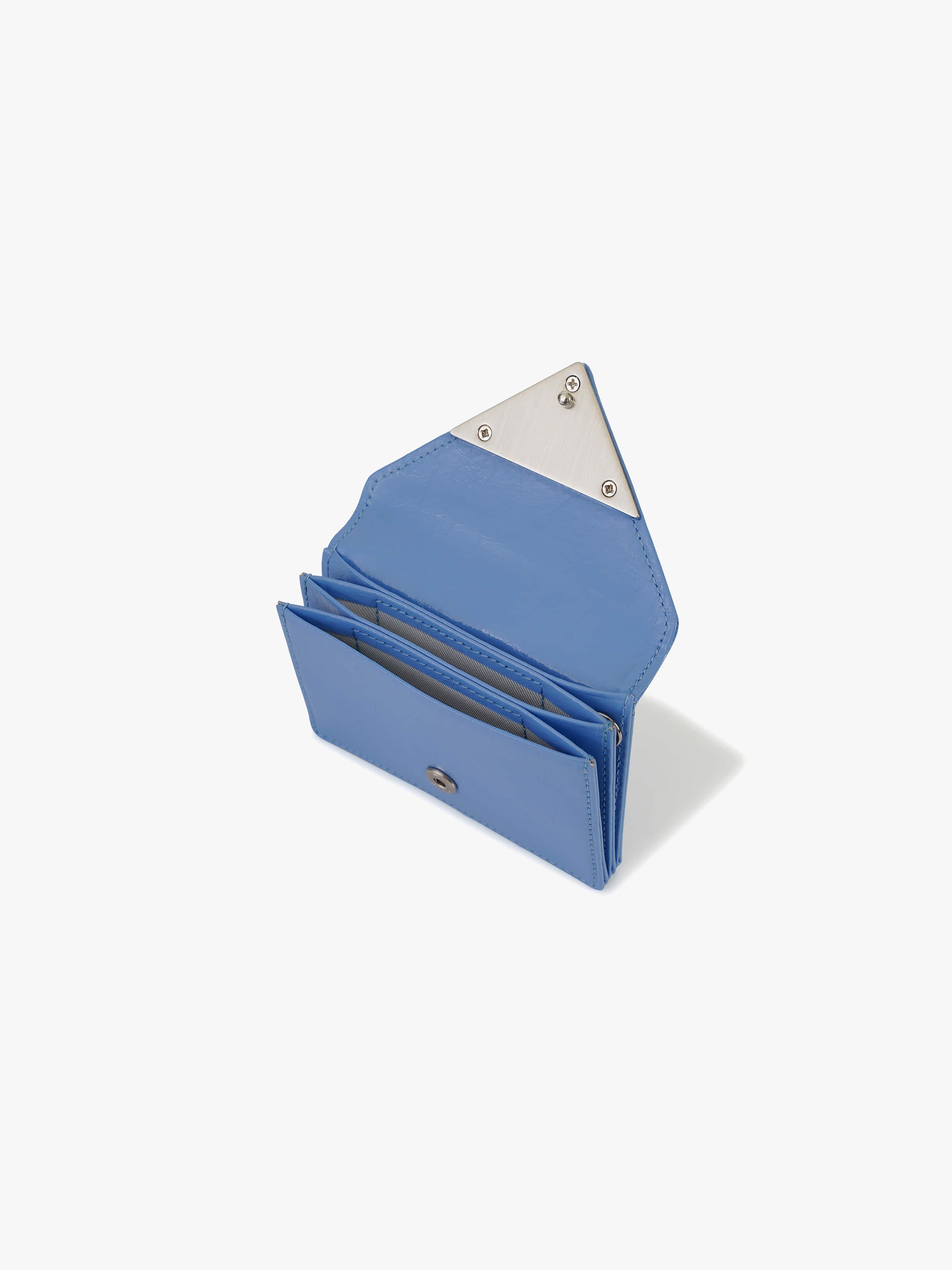 CRINKLE TRIANGLE ACCORDION POCKET D (STEEL BLUE)