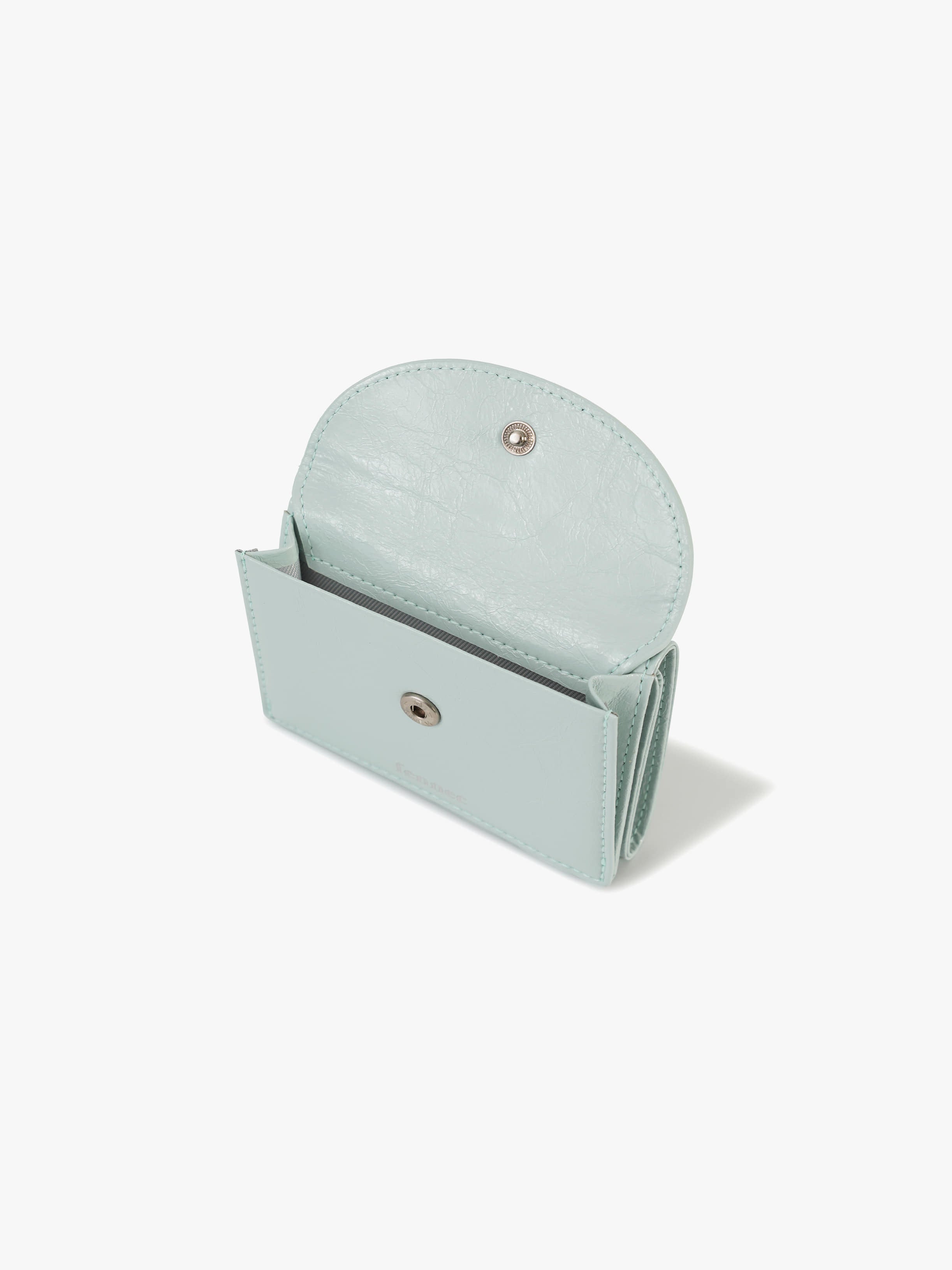 CRINKLE HALFMOON MINI WALLET (PALE MINT)