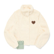 (現貨) kirsh - Pocket Point Two-Way Crop Fur Jacket (Ivory)