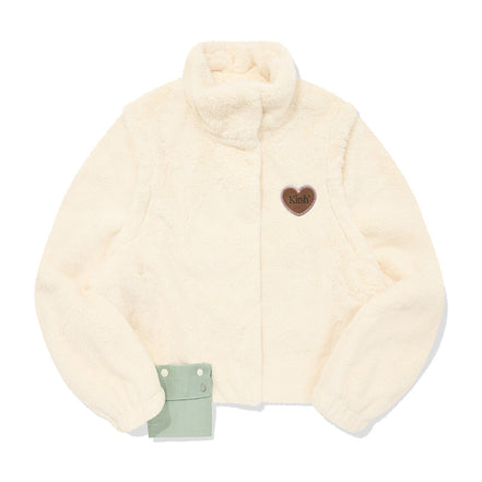 (現貨) kirsh - Pocket Point Two-Way Crop Fur Jacket (Ivory)