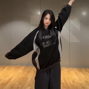 [ahyeon同款] 1993studio - speed rider raglan sweatshirt (black)