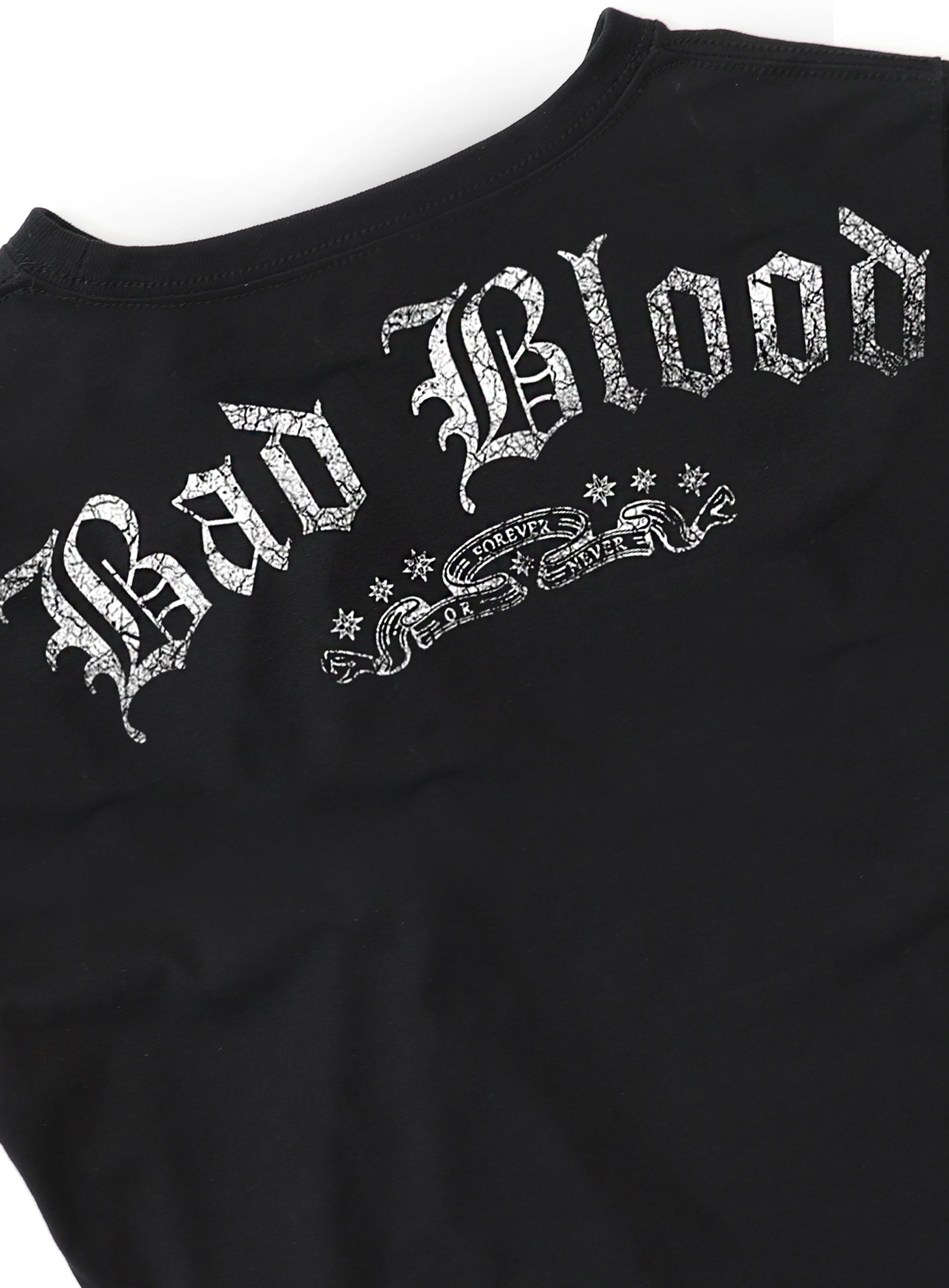 Bad Blood - crack print t-shirt (Black)