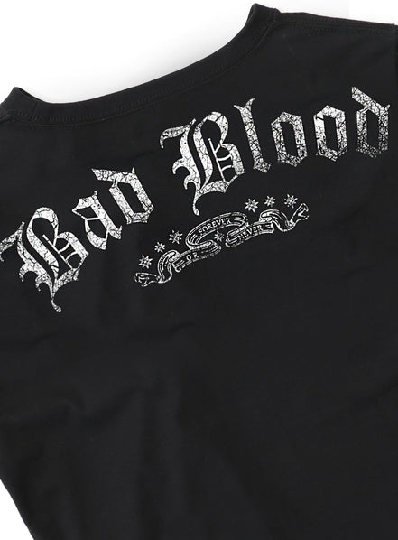 Bad Blood - crack print t-shirt (Black)