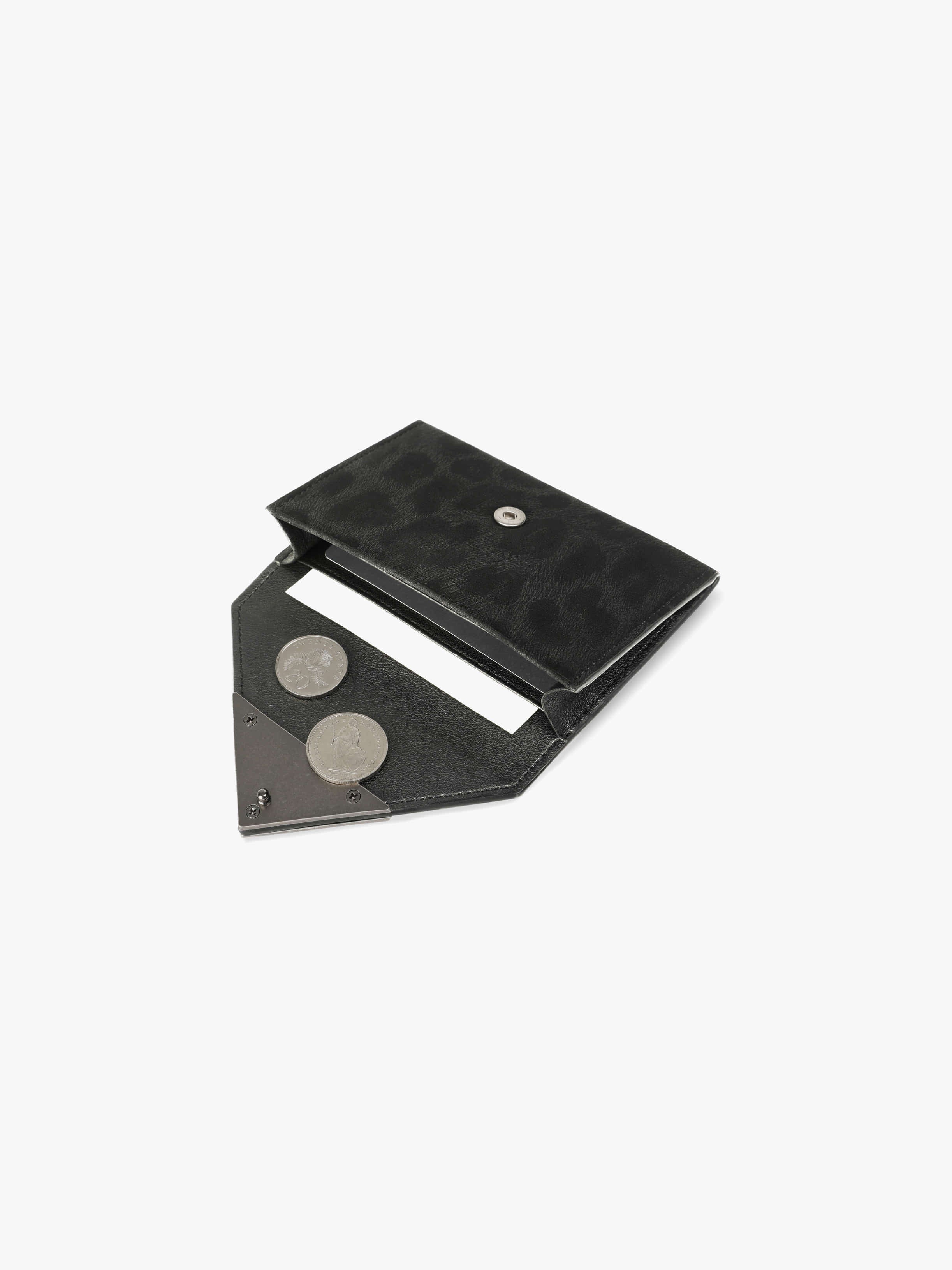 TRIANGLE NAME POCKET (LEOPARD BLACK)