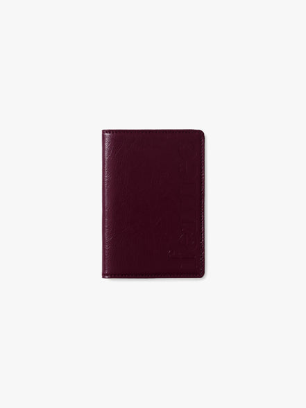 CRINKLE PASSPORT CASE (DEEP CHERRY)