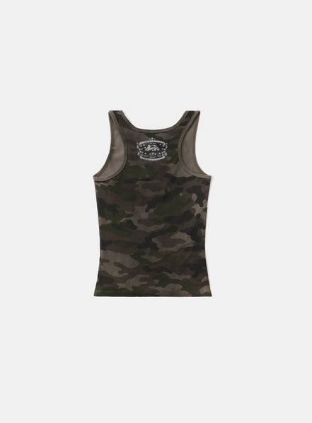 bad blood - Mystic Tank Slim Fit (Green Camo)