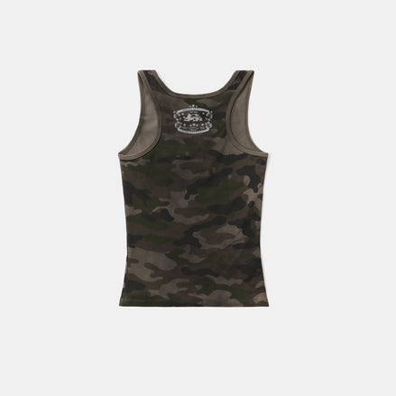 bad blood - Mystic Tank Slim Fit (Green Camo)