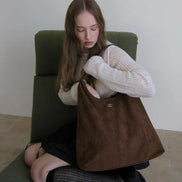 Dumaro - Merci Suede Shoulder Bag (Dark Brown)