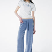 (現貨) SCULPTOR - Classic Logo Piping Crop Top (White)