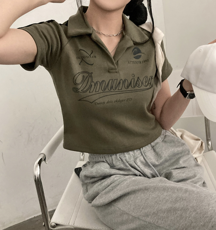 KR Y2K 彷球衣 CROP TEE 4 COLORS