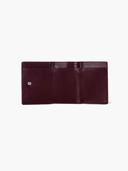 CRINKLE TRIANGLE TRIPLE WALLET (DEEP CHERRY)