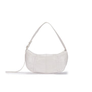 MATIN KIM - HALF SHIRRING RIBBON ROUND BAG (IVORY)
