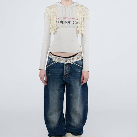 SCULPTOR - Archive Pigment Hoodie Tee (Dusty Ivory)