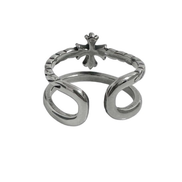 (karina同款) OFUSE - line cross ring