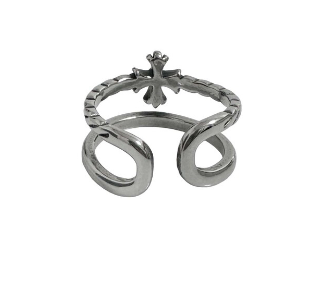 (karina同款) OFUSE - line cross ring