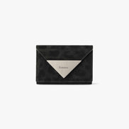 TRIANGLE TRIPLE WALLET (LEOPARD BLACK)