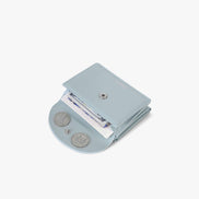 CRINKLE HALFMOON MINI WALLET (HAZE BLUE)