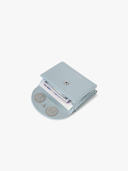 CRINKLE HALFMOON MINI WALLET (HAZE BLUE)