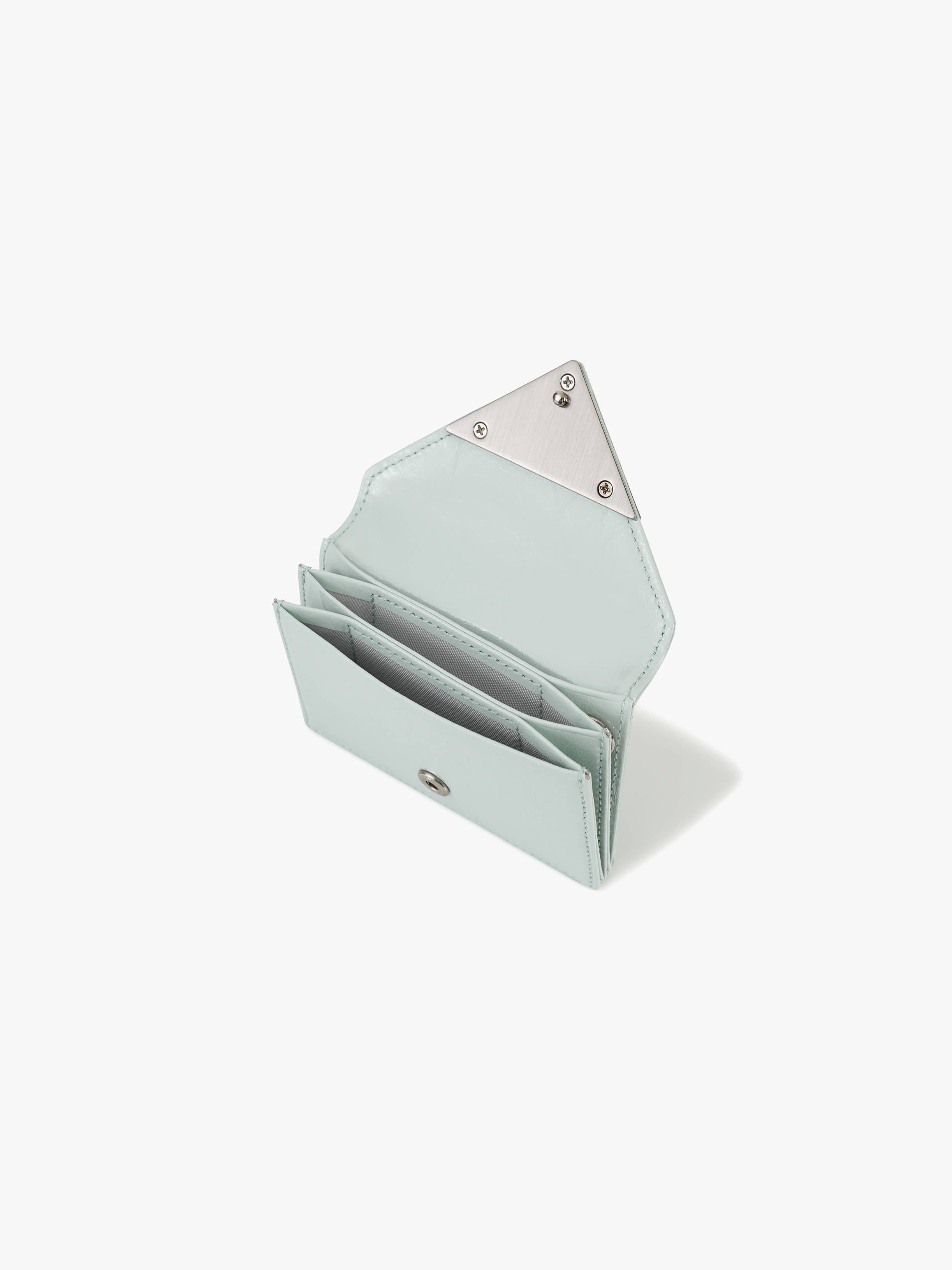 CRINKLE TRIANGLE ACCORDION POCKET D (PALE MINT)