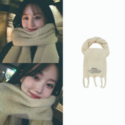 fallett - story logo long muffler (beige)