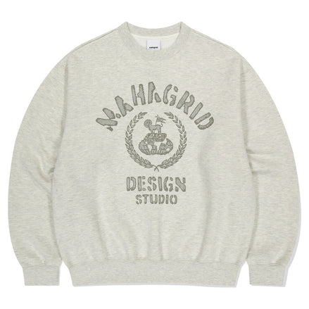mahagrid - VINTAGE COLLEGE SWEATSHIRT (OATMEAL)