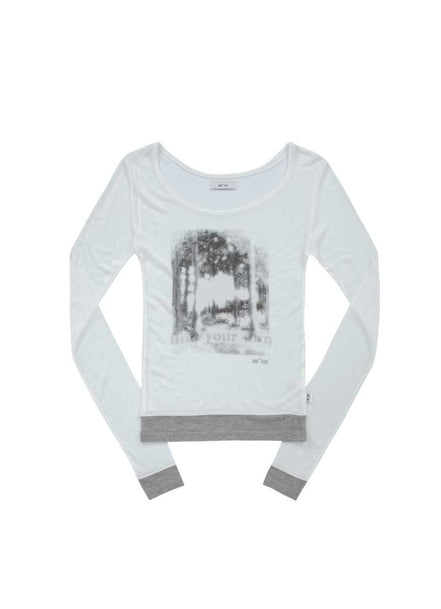 [karina同款] as"on - FOREST LAYERED T (WHITE)