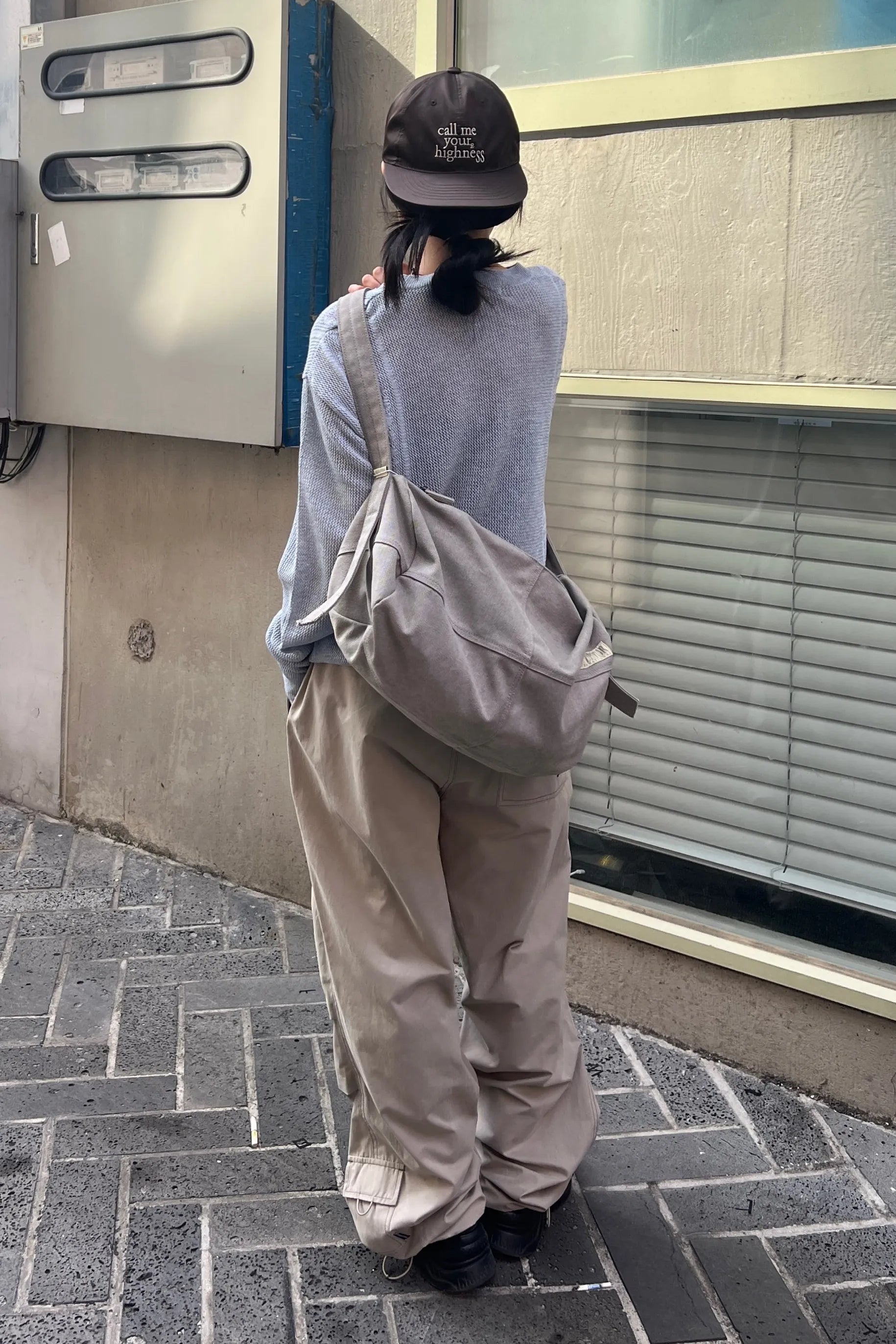 Vintage Canvas Duffel Bag (Pale Gray)