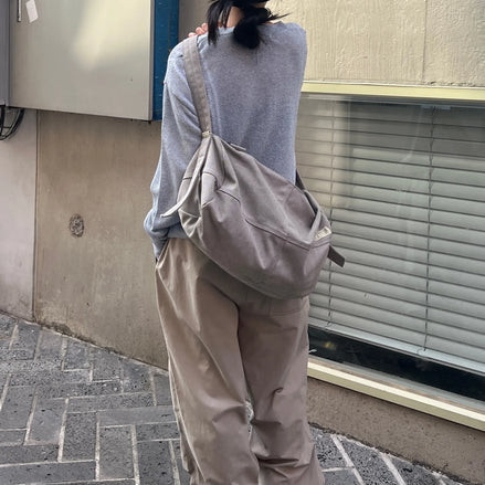 Vintage Canvas Duffel Bag (Pale Gray)